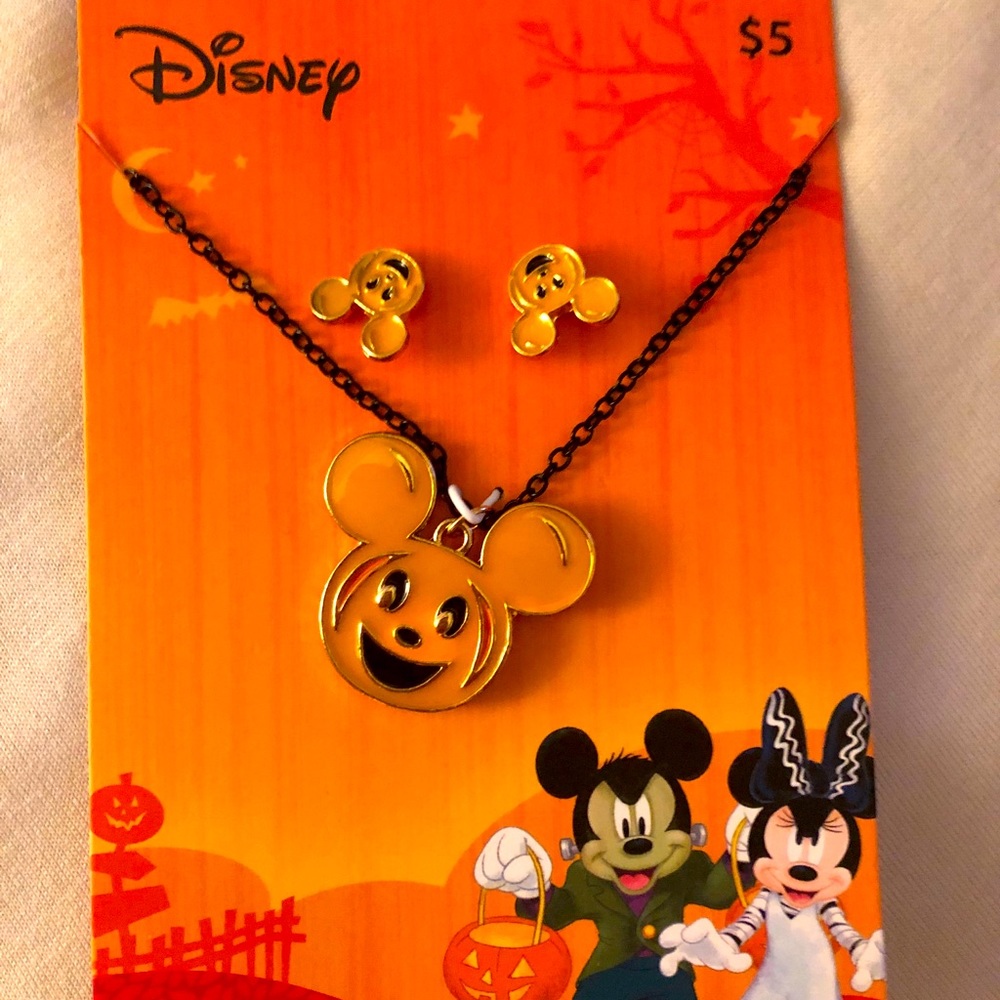 Disney Halloween necklace and earring set
